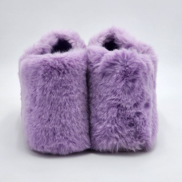 YRU Gravity Light Purple Faux Fur Platform Slides Sandals Size 7 - Picture 6 of 10